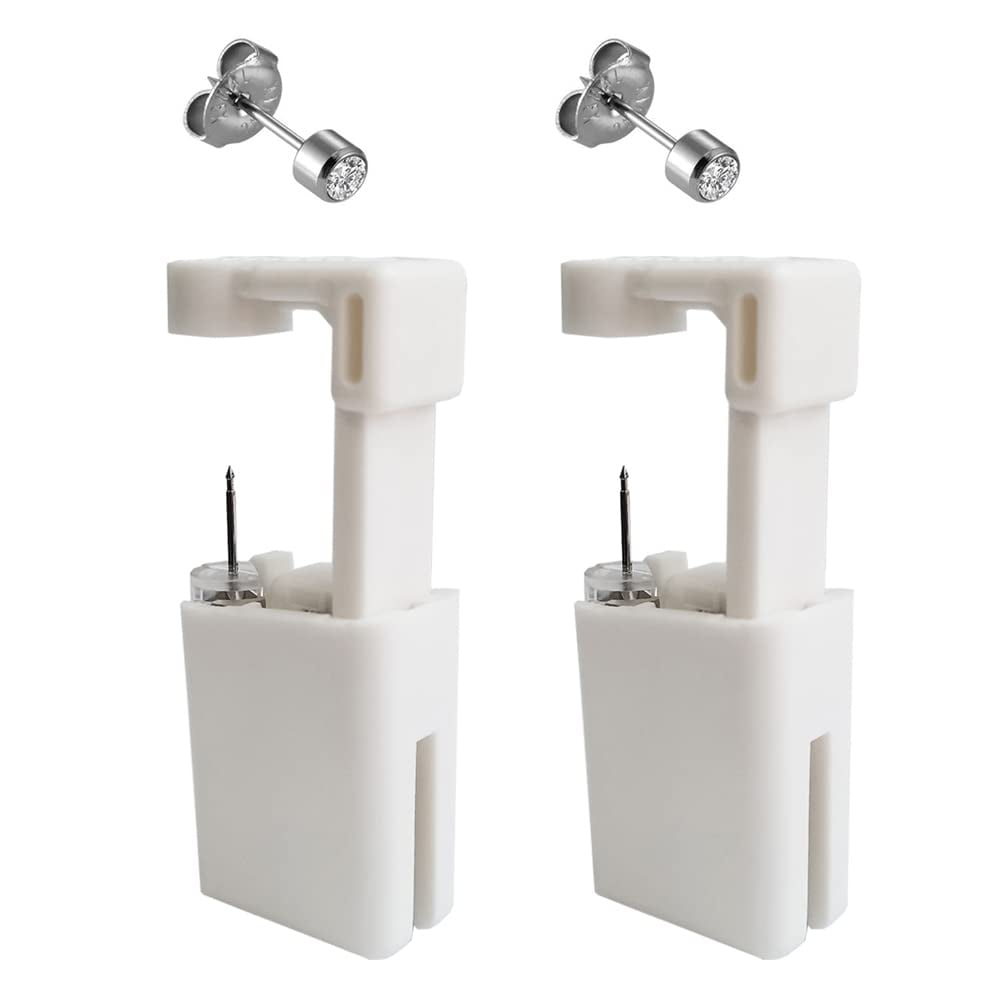 Ear Piercing Gun 2 Pack Disposable Ear Piercing Gun Kit Safety Ear Piercing Kit Tool with 4MM