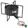 thumbnail image 3 of Bayou Classic SP40 Cuiseur Bayou à Double Jet de 22 Po avec Surface de Cuisson de 22 Po Barre Ronde de 12,5 Po de Hauteur Cadre Soudé Régulateur Réglable de 30 Psi avec Boyau Tressé en Acier Inoxydable de 48 Po, 3 of 4