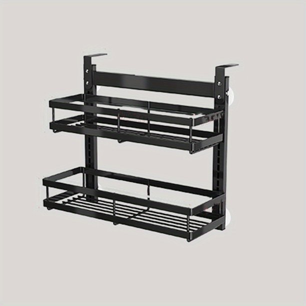 Wall Mounted Storage Rack Adjustable Shelf Baskets For Kitchen Bathroom