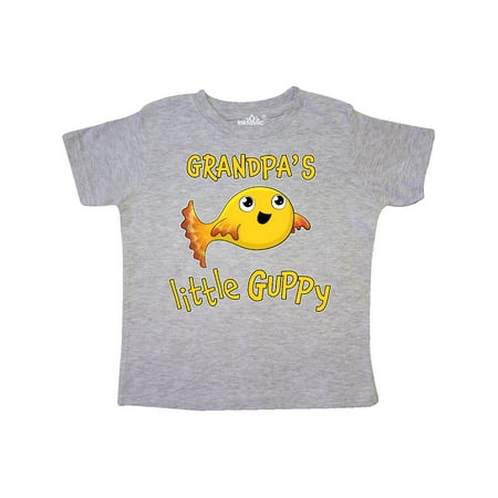 

Inktastic Grandpa s Little Guppy- cute yellow fish Gift Toddler Boy or Toddler Girl T-Shirt