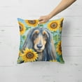 thumbnail image 2 of Afghan Hound in Sunflowers Throw Pillow 18 in x 18 in, 2 of 5