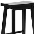 thumbnail image 4 of PJ Wood Classic Saddle Seat 24'' Kitchen Bar Counter Stool, Black (3 Pack), 4 of 11