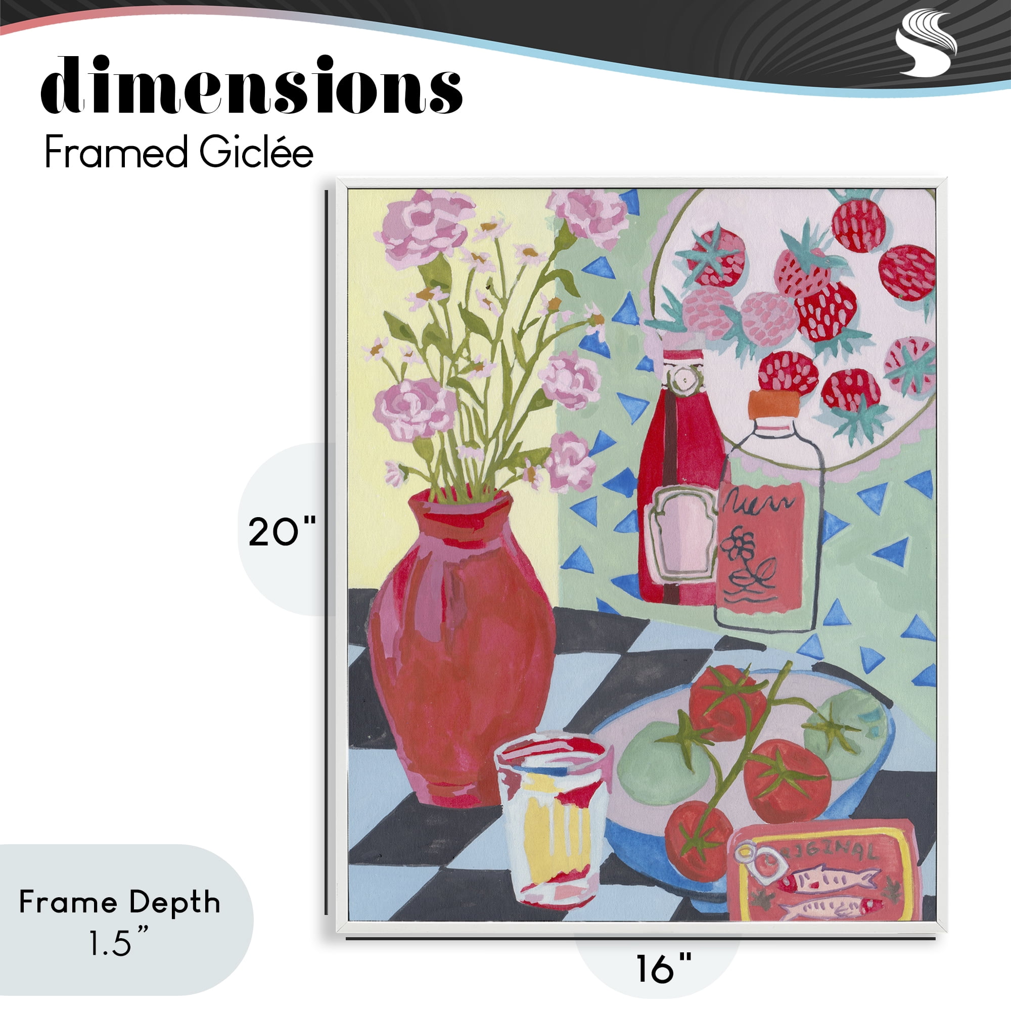 Stupell Industries Kitchen Sauces Still Life White Framed Giclee Art, design by Melissa Wang