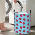 thumbnail image 4 of Lsque Strawberries pattern Laundry Hamper Basket, Tall Woven Rope Hamper Basket for Clothes, Lightweight Storage Basket, Collapsible Waterproof-, 4 of 8