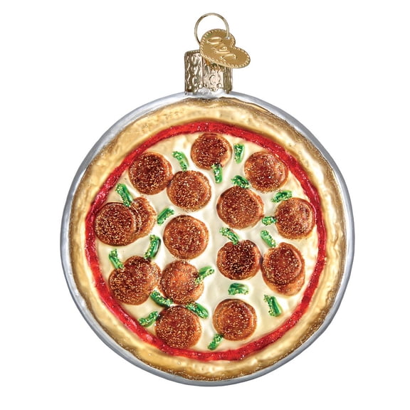 Old World Christmas Various Foods Glass Blown Ornaments for Christmas Tree Pizza Pie