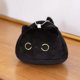 thumbnail image 4 of Muñeco de peluche de gato negro pequeño y tierno de 9/15/25 cm, bola redonda de dibujos animados, llavero colgante para bolso de niña, 25 cm, morado, 25 cm, morado, 4 of 4