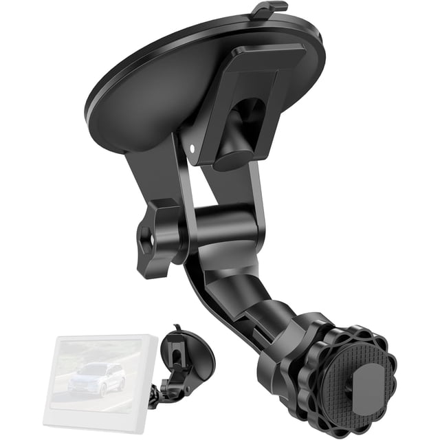 Support de Moniteur de Caméra de Recul, (7/9 Pouces) Grande Ventouse Double Ventouse Support de Moniteur de Caméra de Recul, Support de Pare-Brise pour Écran Arrière, Support de Moniteur d'Affichage de Voiture pour RVs, Camions, Vans