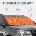 thumbnail image 4 of Rateoe Dots On Orange Background Pattern 2 Piece Car Windshield Sun Shade Foldable | Front Windshield Shade for Sun, Heat and UV Rays | Sunshade for Car Front Window-Medium, 4 of 6