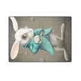 thumbnail image 3 of CADecor White Elegance Rabbit Indicates The Clock Throw Blanket Bed Sofa Blanket 58x80 inches, 3 of 3