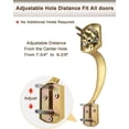 thumbnail image 4 of Front Door Handle and Deadbolt Set  Front Door Lock Set  Oil-Rubbed Bronze  Vintage Lower Half Entry Handleset  Entry Door Handle with Reversible Lever, 4 of 8