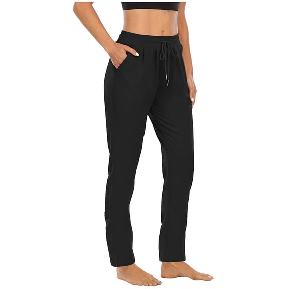 Yoga Pants for Women Wide Leg Yoga Trousers With Tie Waist and Pocket High Waisted Buttery Soft Stretchy Workout Pants Leggings for Women