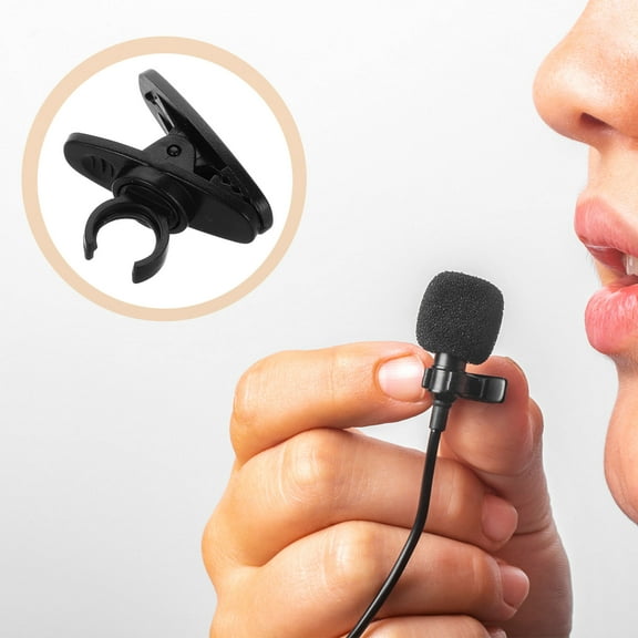 GOOHOCHY  10 Pcs Lapel Mic Holder for Shirt Lavalier Microphone Clip