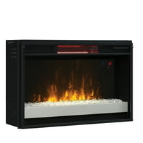 ClassicFlame 26" Infrared Quartz Electric Fireplace Insert with Safer Plug