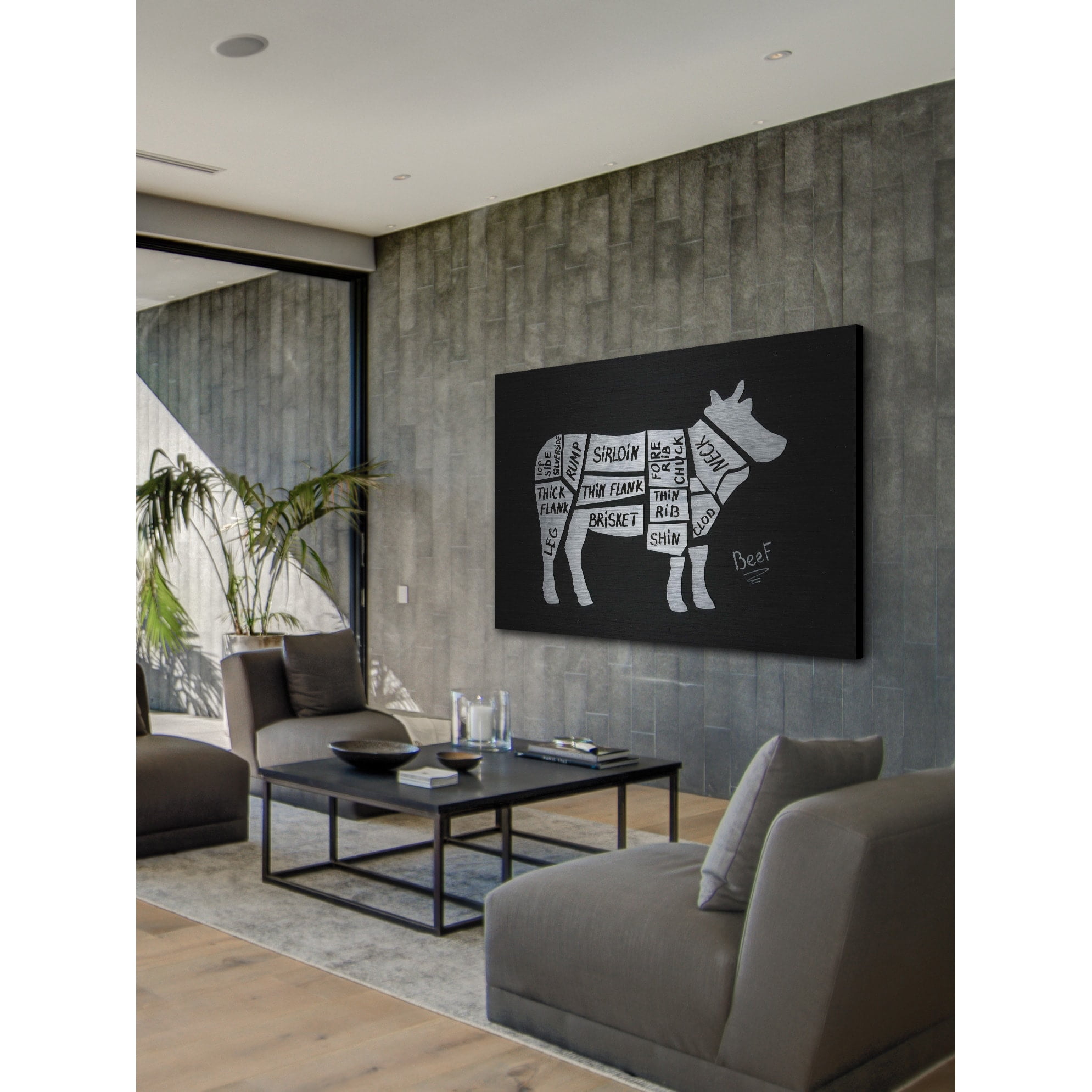 "Beef Formation" Painting Print on Brushed Aluminum