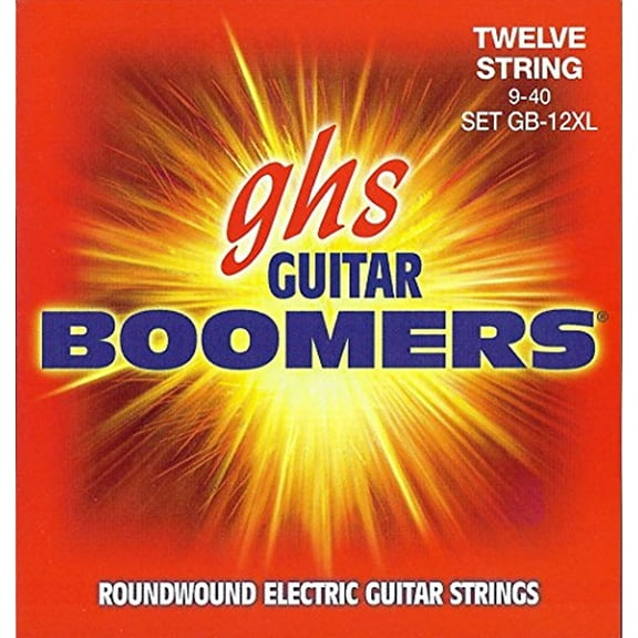 ghs boomer 12 string extra light electric guitar set (9-40)