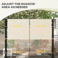 thumbnail image 6 of Outsunny 2 PCS Pergola Shade Cover, UV Protection Pergola Canopy Replacement, for 10 x 12ft Pergola, 6 of 9