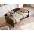 thumbnail image 2 of Pemberly Row Mid-Century Solid Wood Twin Daybed with Back Board in Espresso, 2 of 12
