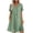 #0365-Mint Green, variant on Summer Linen Dresses for Women Cotton Gauze Button V Neck Midi House Shirt Dress Short Sleeve Boho Beach Sundress