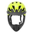 thumbnail image 2 of Casco de ciclismo para niños con absorción de impactos, ajustable, transpirable, desmontable, de cara completa, para patinaje sobre ruedas, color verde fluorescente S, 2 of 12
