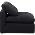 thumbnail image 4 of Meridian Furniture Indulge Contemporary Linen Fabric Armless Chair in Black, 4 of 9