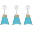 thumbnail image 1 of FSLiving 3-Pack Retro Style Mini Adjustable Angle J-Type Track Head Lighting E26 Base Metal Ceiling Light Track Light Fixture for Gallery Mirror Front Office Loft Bulb and Track Not Included - Blue, 1 of 5