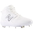 thumbnail image 6 of New Balance Men's Fresh Foam X 3000V6 Synthetic Mid Metal Baseball Cleats White/White Medium 7.5, 6 of 6