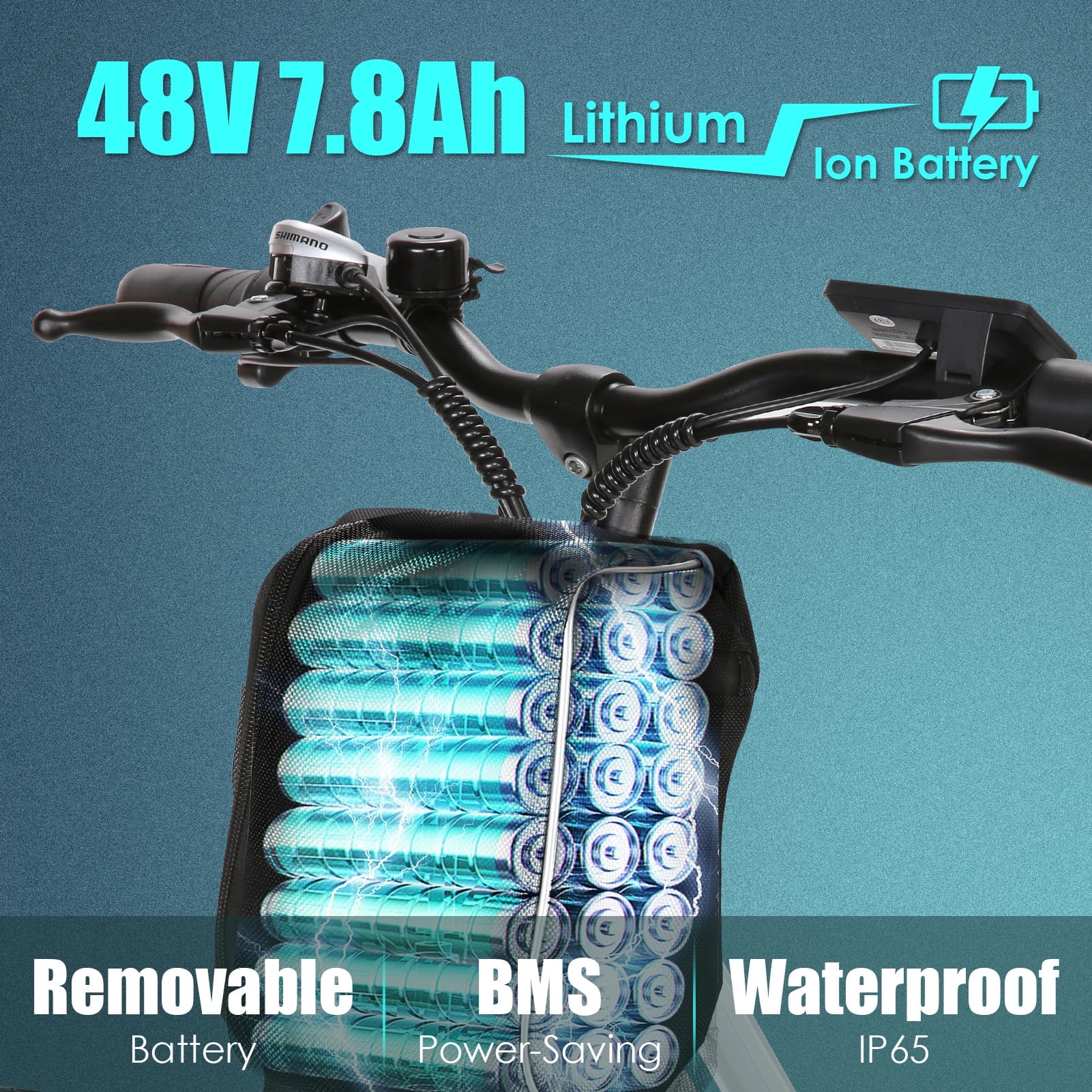 Elifine 500W Electric Bike for Adults, 26" Commuter Electric Bicycle 19.8mph City Ebike with 5 Riding Modes, 48V 7.8Ah Removable Battery UL 2849, LCD Intelligent Display Hybrid Electric Bike White