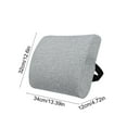 thumbnail image 2 of Thickened Lumbar Cushion Memory Foam Back Support Pillow for Office Chair Car Seat Sofa Ergonomic Design Breathable Mesh Cover with Straps Dark, 2 of 5
