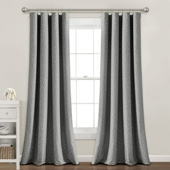 Lush Decor Pixie Fox Window Panel - Dark Gray - Single - 84 x 52