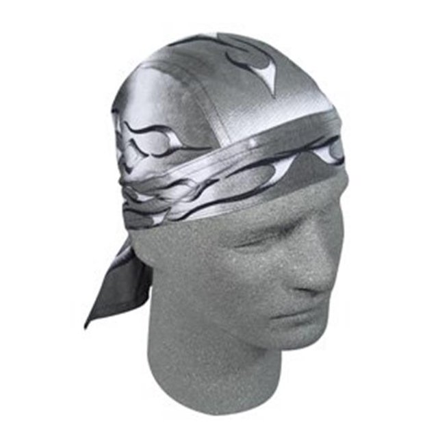 Zan Headgear Z355 Flydanna 100 pour Cent Coton Réservoir Flamme Argent