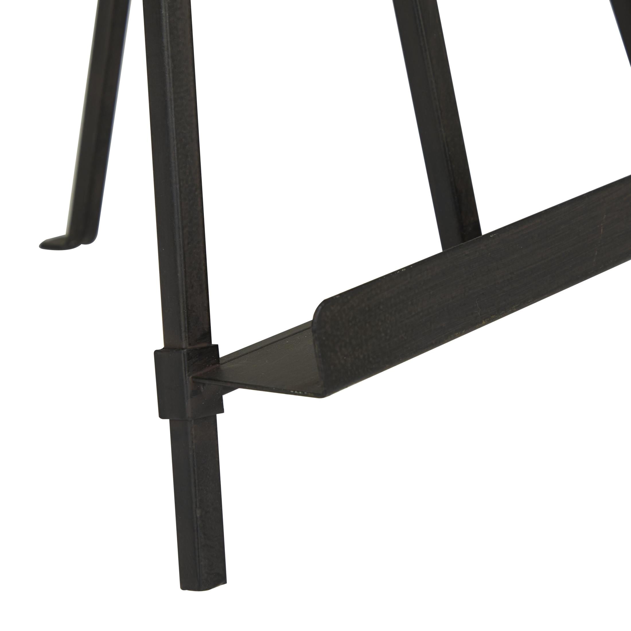 DecMode 13", 11"H Black Metal Tabletop Triangle Easel with Foldable Stand, 2-Pieces