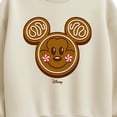 thumbnail image 2 of Disney - Mickey Gingerbread Head Women's Oversized Fleece Crew Sweatshirt, 2 of 4