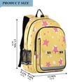 thumbnail image 2 of FORMRS Unisex School Backpack 17" Student Travel Bag with Laptop Compartment, Yellow Stars, 2 of 7