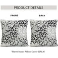 thumbnail image 3 of Dahlia Pillow Covers 18x18 Inch Set of 2 Summer Rust Geometric Flower Outdoor Decorative Throw Pillows Farmhouse Rust Black Pillow Case Linen Square Cushion Cover for Home Sofa Living Room, 3 of 6