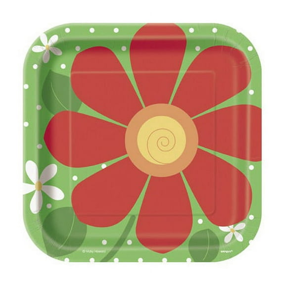 Floral 'Flower Burst' Small Paper Plates (8ct)