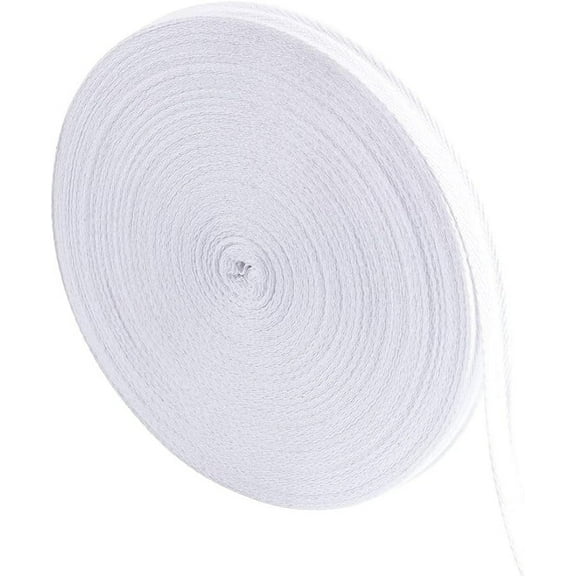 50Yards 5/8 Inch Cotton Twill Ribbon Herringbone Pattern Twill Tape Soft Webbing Tape for Home Decor Wrapping Sewing