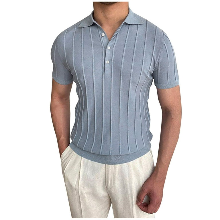 Slim Fit Cable Knit Polo Shirt