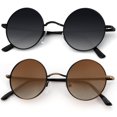 thumbnail image 1 of Gafas de sol KALIYADI redondas polarizadas retro de metal UV47 mm (paquete de 2), 1 of 7