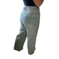 thumbnail image 3 of Audhol Rhinestone Jeans for Women, Women's Jeans High Waist Straight Wide Leg Stretchy Denim Pants Low Rise Baggy Jeans Light Blue S, 3 of 7