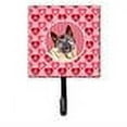 thumbnail image 2 of Norwegian Elkhound Hearts Love and Valentines Day Portrait Leash or Key Holder, 2 of 2