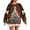 #0228-Brown, variant on Uoodti Christmas Long Sleeve Sweaters for Women Gift with Bows Graphic Oversized Sweatshirts Fleece Funny Pullover Party Holid ay Tops