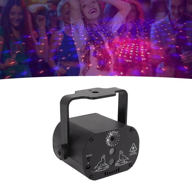 Luces de Fiesta ANGGREK Proyector de Luz de Escenario Carcasa de Aleación de Aluminio Control Remoto USB Recargable 60 Patrones