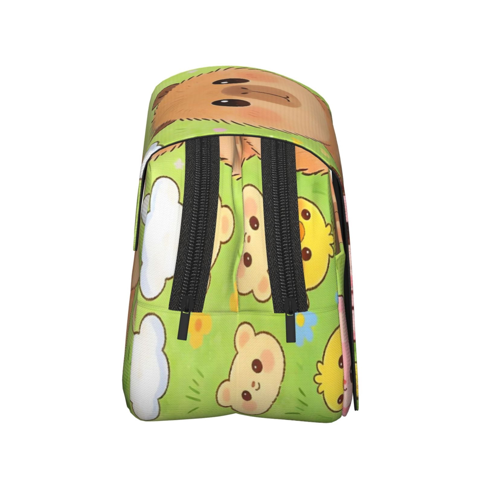Large-Capacity Flip-Top Double-Layer Pencil Case, Multi-Functional Pocket Pen Case, Durable Stationery Organizer Capybara Flower Rabbit Chick