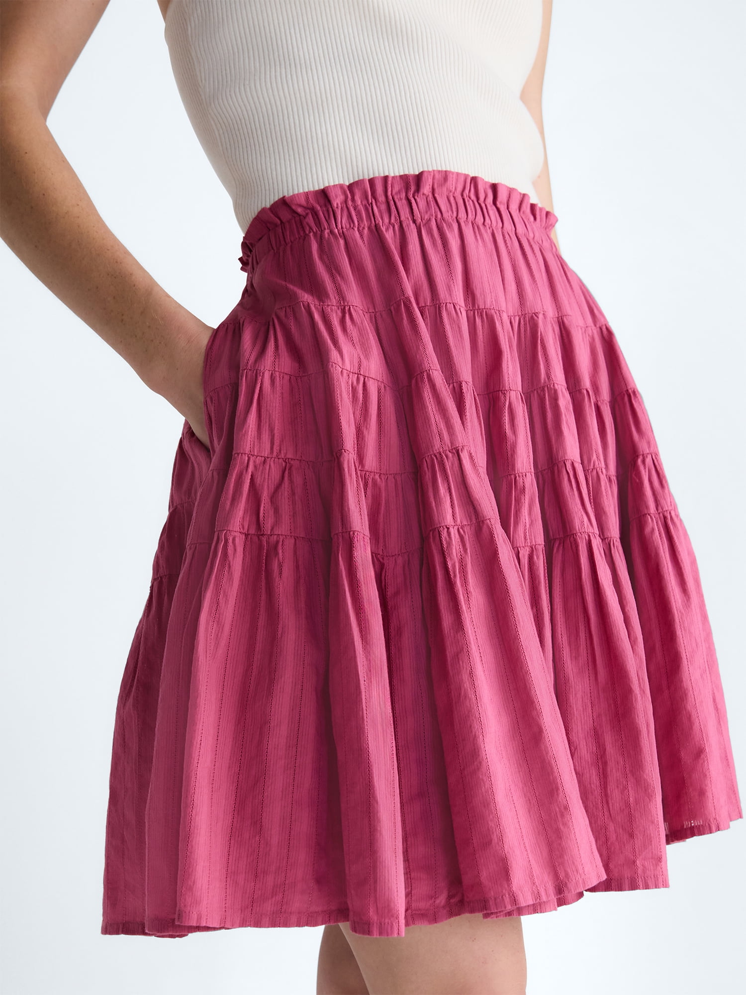 Scoop Women's and Women's Plus ATK Tiered Skirt, Sizes XS-4X