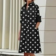 thumbnail image 2 of IROINNID Long Sleeve Dress for Women Strapless Round Neckline Shift Dress Print Mid-length Dresses Sleeve Dresses Discount,Black, 2 of 6