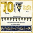 thumbnail image 3 of SPECOOL 70th Birthday Decorations Men, Blue Gold Theme Party Decor, Navy Blue Gold Latex Balloons and Happy 70th Birthday Banner, Grandfather Happy 70th Birthday Anniversary Party Supplies, 3 of 7