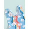 thumbnail image 6 of Suealasg Little Girls Romper Swimwear Sleeveless Floral Print One Piece Swimsuit 1T 2T 3T 4T 5T 6T Kids Girls Summer Bathing Suit Beachwear, 6 of 9