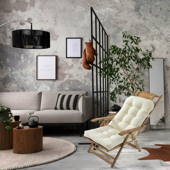 Eolstice Outdoor/Indoor Chaise Lounge Cushion, Sand-Proof Waterproof Outdoor Furniture Cushion, Thick Sunproof Support for Poolside and Garden Relaxation, Patio Essential