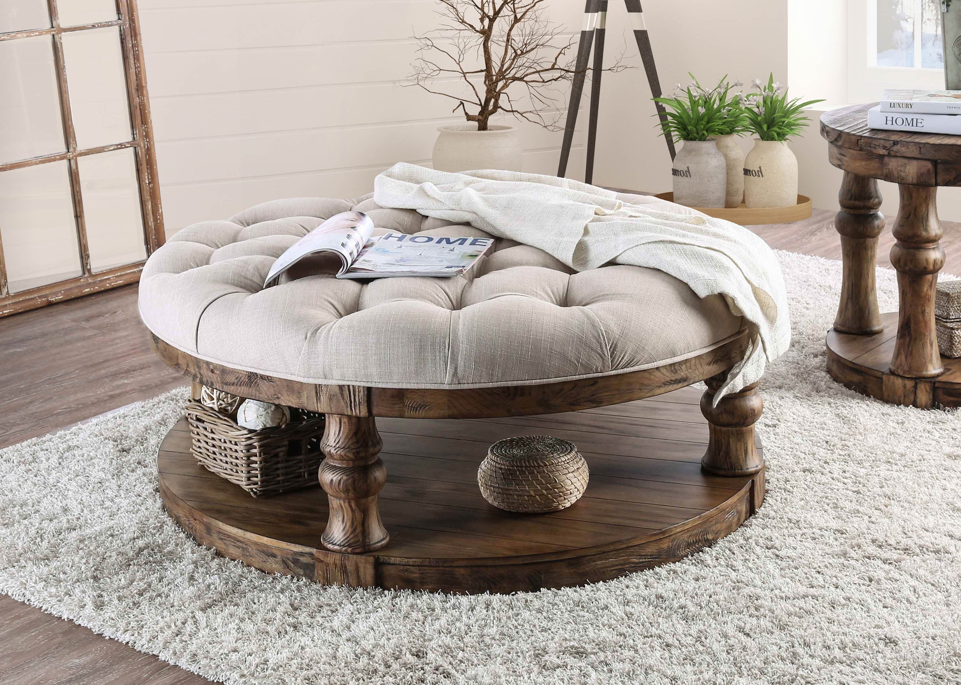 Walmart ottoman on sale coffee table