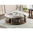 thumbnail image 3 of Furniture of America Tanenbaum Tufted Coffee Ottoman, Oak, 3 of 4